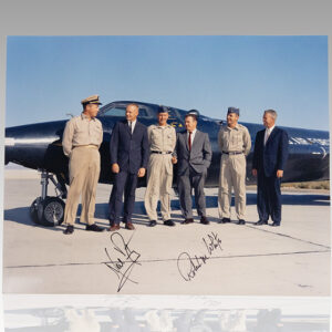 Neil Armstrong and Robert White Signed Photograph.