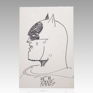 Bob Kane Signed Original Batman Sketch.