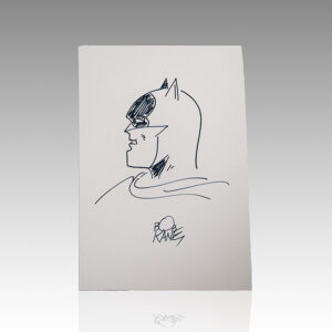 Bob Kane Signed Original Batman Sketch.