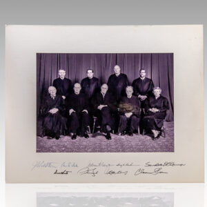 Rehnquist Supreme Court Signed Oversized Photograph.