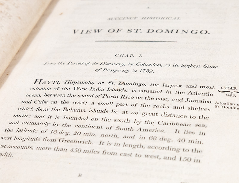 An Historical Account of the Black Empire of Hayti: Comprehending a View of The Principal Transactions in the Revolution of Saint Domingo; With Its Antient and Modern State.
