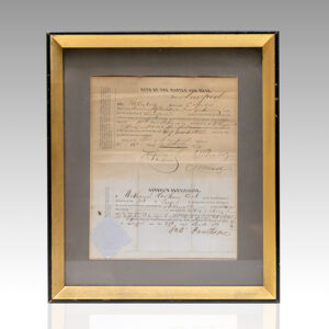 Nathaniel Hawthorne Signed Document.