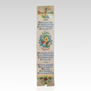 Stevengraph Bookmark "A Dear Friend's Wish."