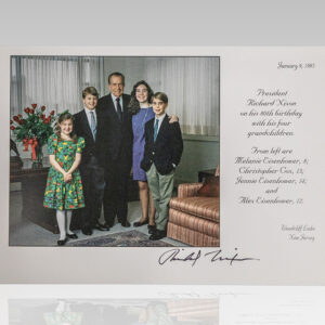Richard Nixon Signed Card.