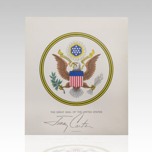 Jimmy Carter Signed Great Seal of the United States.