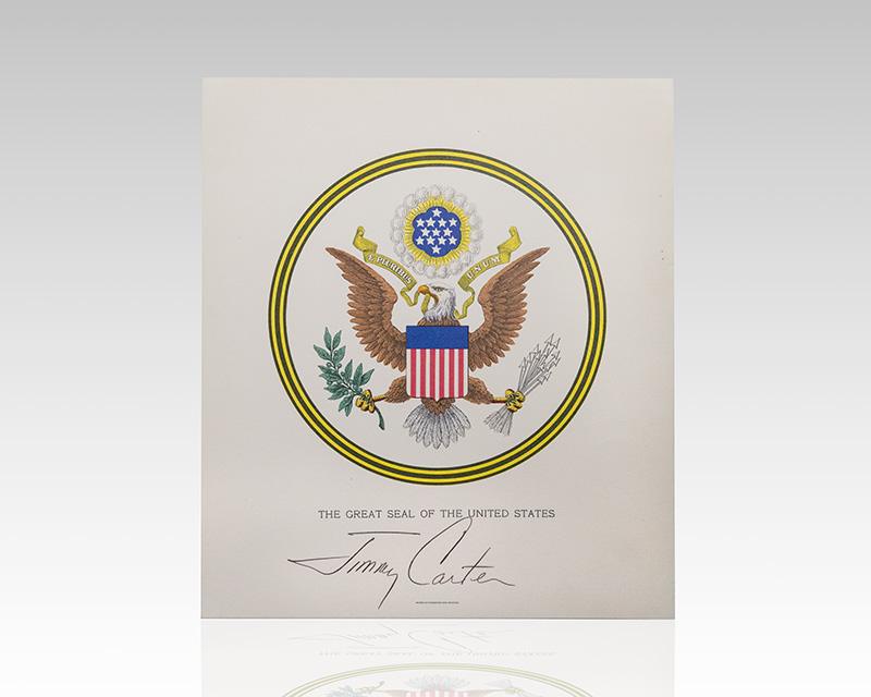 Jimmy Carter Signed Great Seal of the United States.