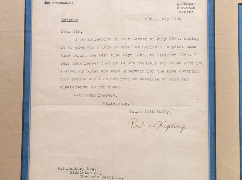 Rudyard Kipling Typed Letter Signed.