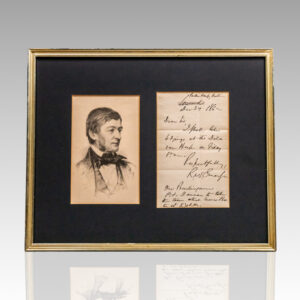 Ralph Waldo Emerson Autograph Letter Signed.
