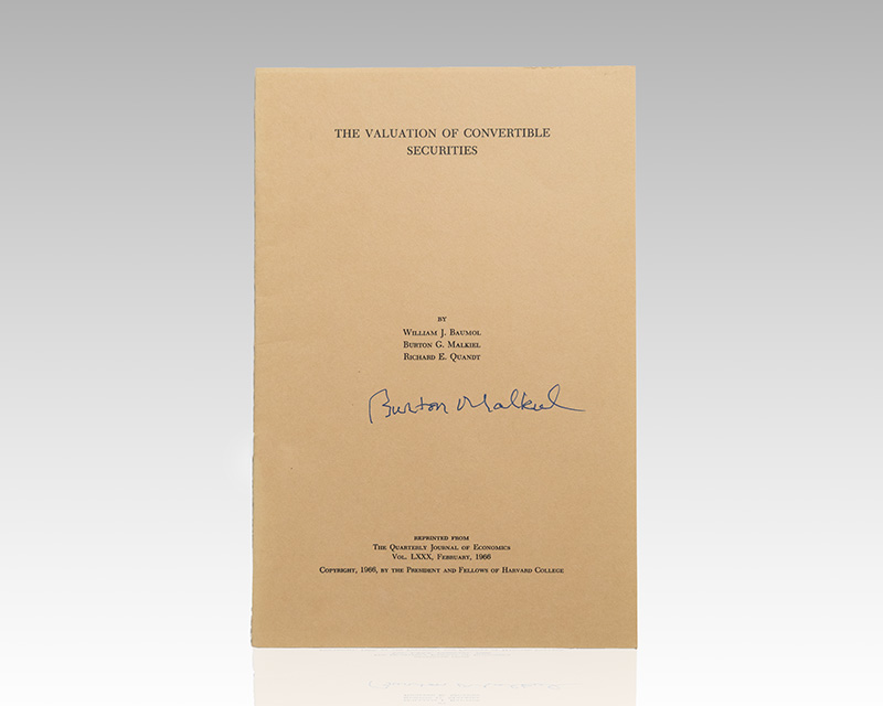 The Quarterly Journal of Economics: The Valuation of Convertible Securities.