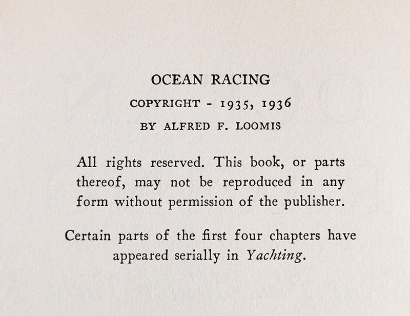 Ocean Racing: The Great Blue-Water Yacht Races 1866-1935.