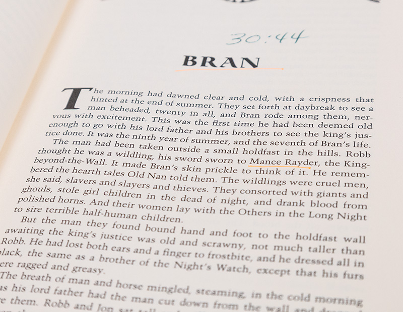 A Game of Thrones.