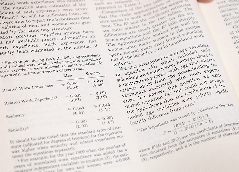 The American Economic Review: Male-Female Pay Differentials in Professional Employment.
