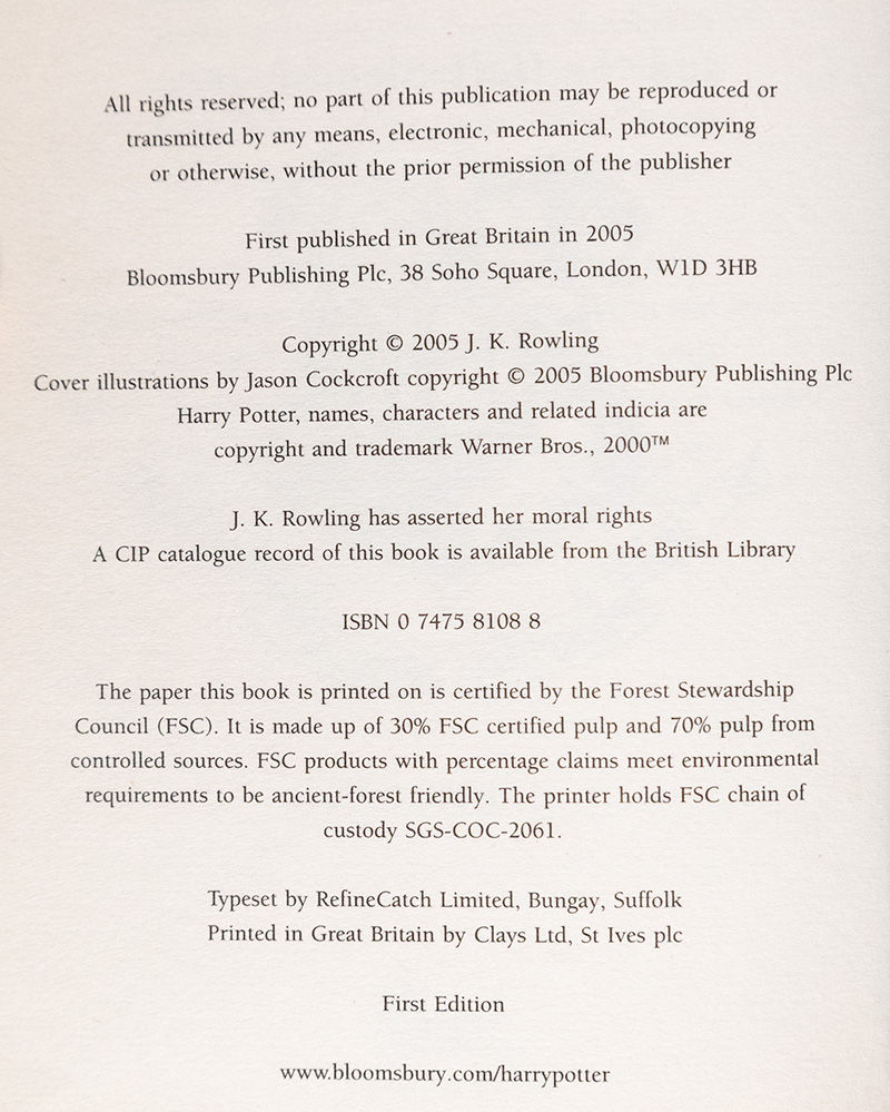Harry Potter and the Half-Blood Prince.