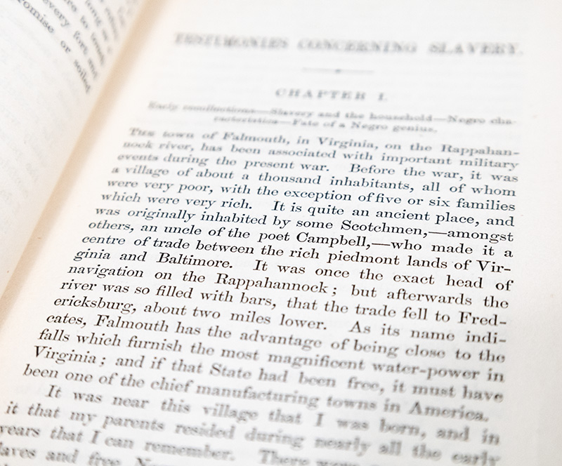 Testimonies Concerning Slavery.