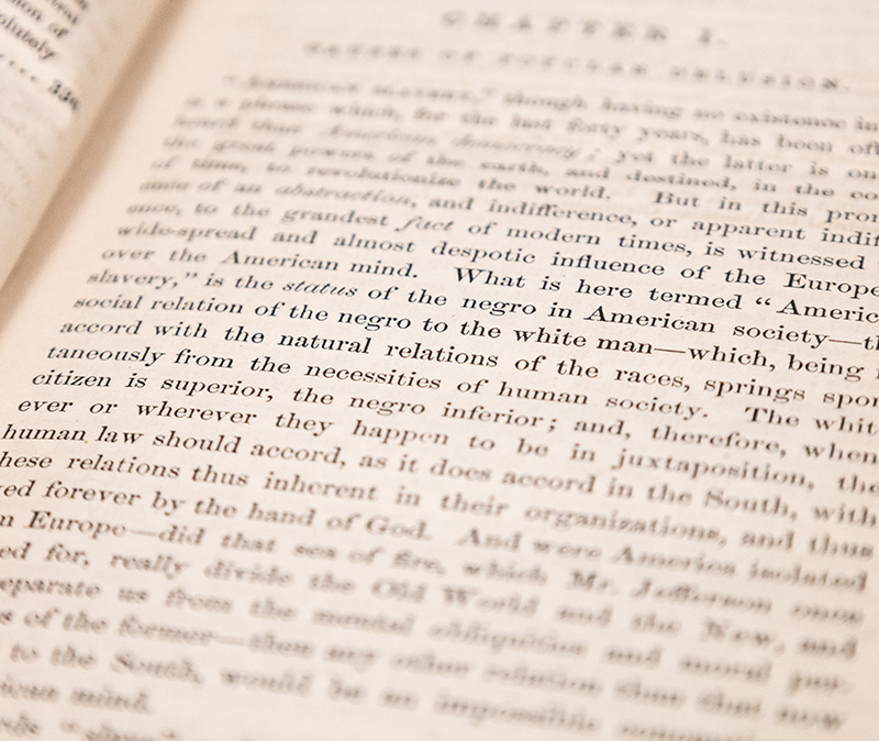 Negroes and Negro "Slavery:" The First an Inferior Race: The Latter its Normal Condition.