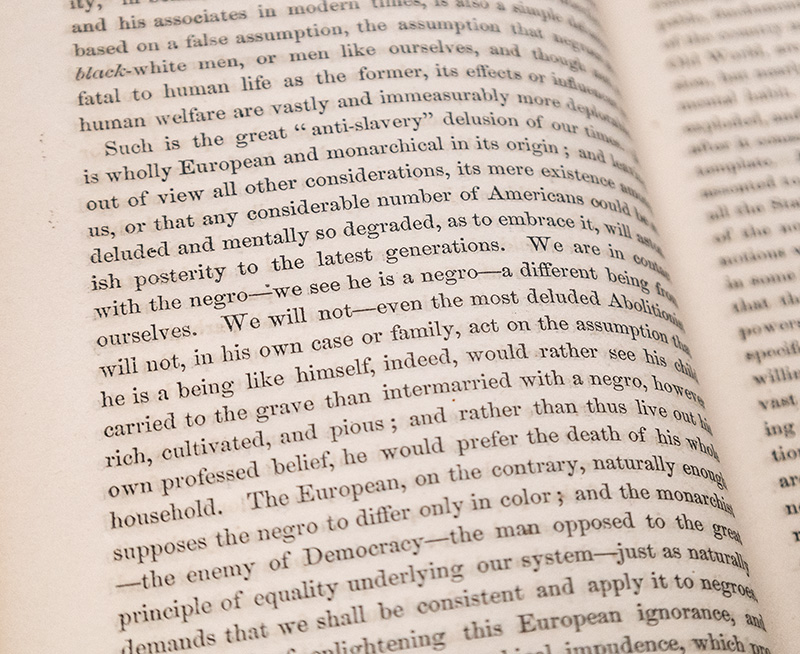 Negroes and Negro "Slavery:" The First an Inferior Race: The Latter its Normal Condition.