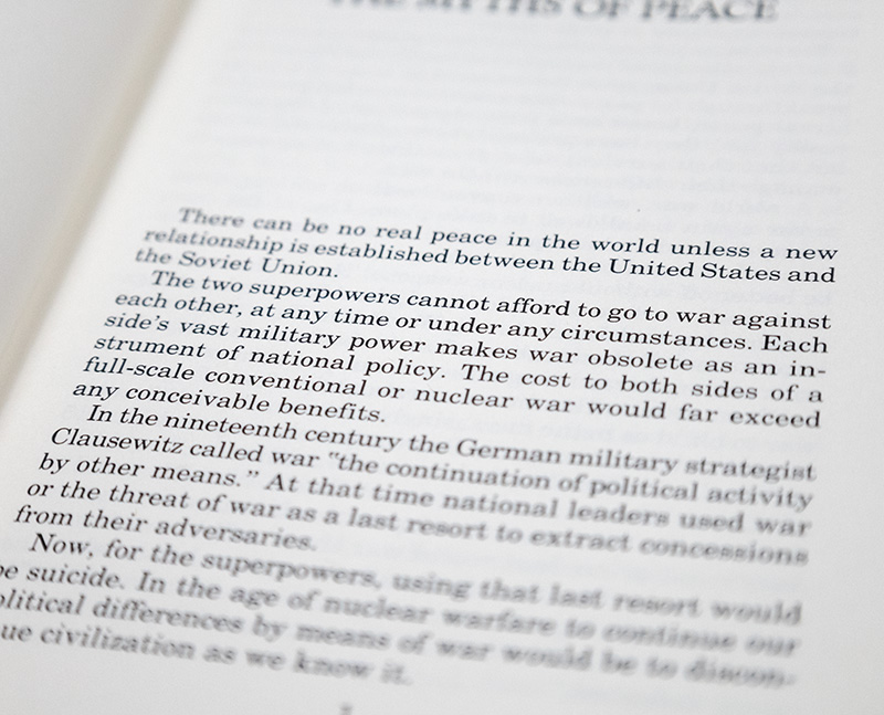 Real Peace: A Strategy for the West.