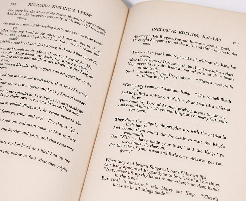 Rudyard Kipling's Verse: Inclusive Edition 1885-1918.