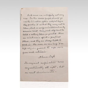 Arthur Conan Doyle Autograph Note Signed.