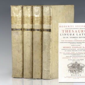 Lexicographorum Principis Thesaurus Linguae Latinae in IV. Tomos Divisus.