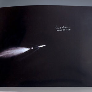 Michael Collins Signed Saturn V First Stage Separation Oversized Photograph.