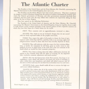 The Atlantic Charter Broadside.